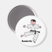 Karate Cartoon Magnet (Vorderseite/Rückseite)
