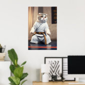 Karate Cat 82 Poster (Heimbüro)