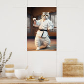 Karate Cat 89 Poster (Küche)