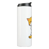 Karate Cat Cartoon Funny Thermosbecher (Nach links gedreht)