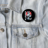 Karate Cat Gi Black Belt Martial Arts Kick Feline Button (Beispiel)