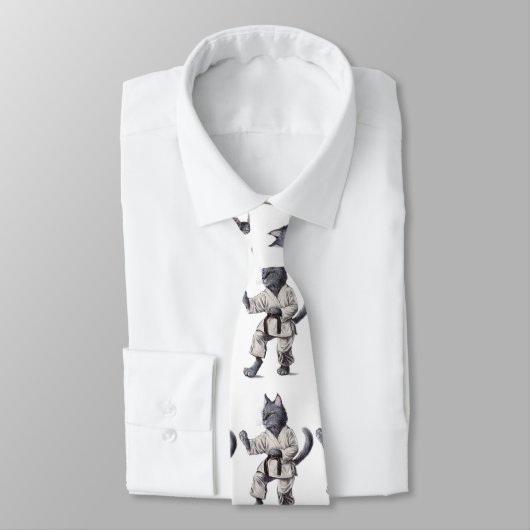 Karate Cat Neck Tie Krawatte (Gebunden)