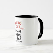 KARATE CAT SCHWARZ CAT NEKO TASSE (VorderseiteRechts)