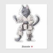 Karate Cat Sticker (Blatt)