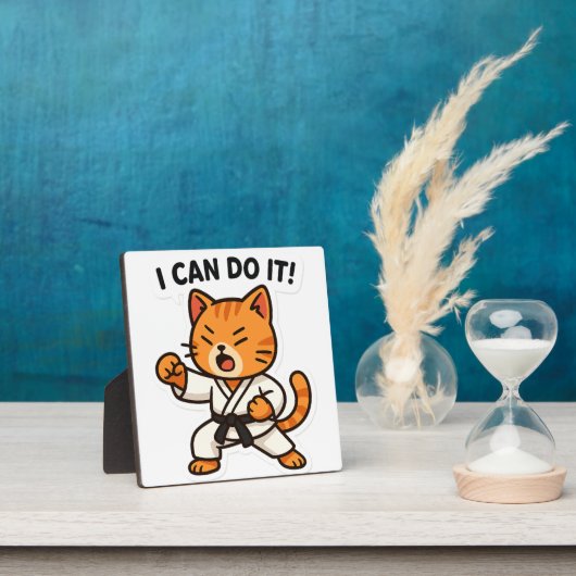 Karate Cat Sticker Fotoplatte (InSitu)