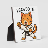 Karate Cat Sticker Fotoplatte (Vorderseite)