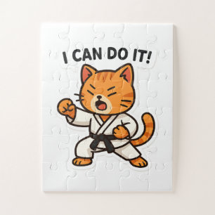 Karate Cat Sticker Puzzle