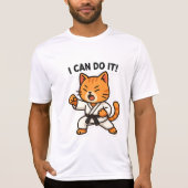 Karate Cat Sticker T-Shirt (Vorderseite)