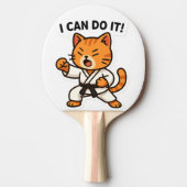 Karate Cat Sticker Tischtennis Schläger (Vorderseite)