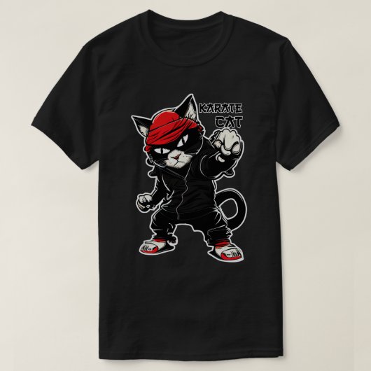 Karate Cat T-Shirt (Design vorne)