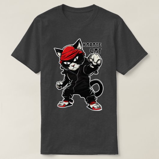 Karate Cat T-Shirt (Design vorne)