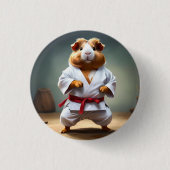 **"Karate-Champion: Das furchtlose Meerschweinchen Button (Vorderseite)