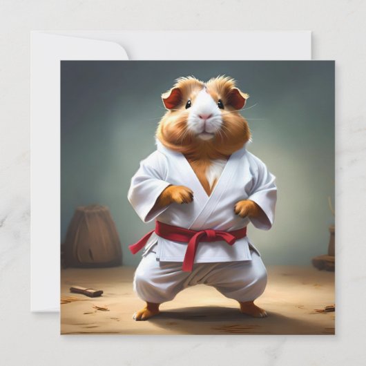 **"Karate Champion: The Fearless Guinea Pig"** Dankeskarte (Rückseite)