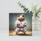 **"Karate Champion: The Fearless Guinea Pig"** Save The Date (Stehend Vorderseite)