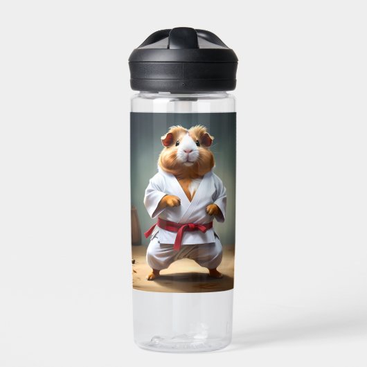 **"Karate Champion: The Fearless Guinea Pig"** Trinkflasche (Vorderseite)