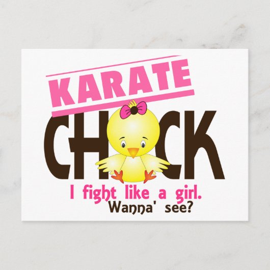 Karate Chick 1 Postkarte (Vorderseite)