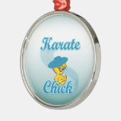 Karate Chick #3 Silbernes Ornament (Links)