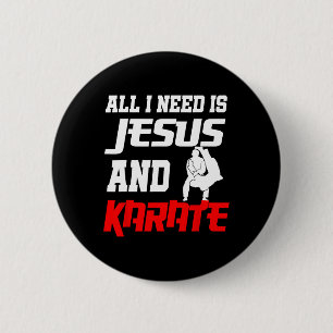 Karate Christliche Kampfsportarten Jesus Button