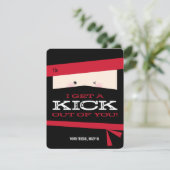 Karate Classroom Valentine Card Einladung (Stehend Vorderseite)