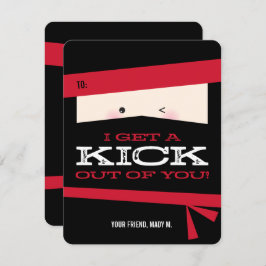 Karate Classroom Valentine Card Einladung