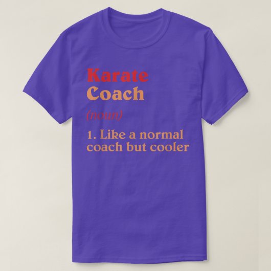 Karate Coach Definition Funny Sensei Humor T-Shirt (Design vorne)