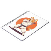 Karate Corgi � Kampfkunst Hund Notizblock (Linke Seite)