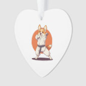 Karate Corgi � Kampfkunst Hund Ornament (Vorderseite)