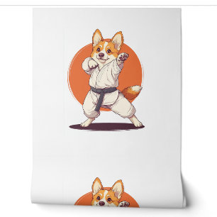 Karate Corgi - Kampfkunsthund Tapete
