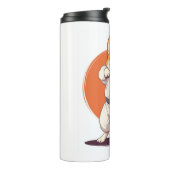 Karate Corgi - Kampfkunsthund Thermosbecher (Nach links gedreht)