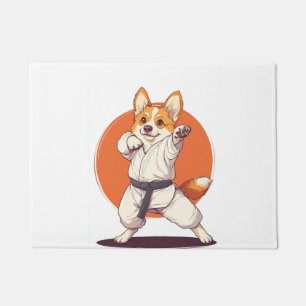 Karate Corgi � Kampfsport Hund Fußmatte