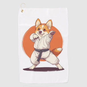 Karate Corgi � Kampfsport Hund Golfhandtuch