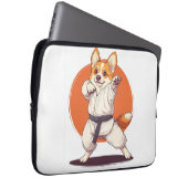 Karate Corgi � Kampfsport Hund Laptopschutzhülle (Vorne Rechts)