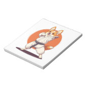 Karate Corgi � Kampfsport Hund Notizblock (Rotiert)