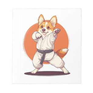 Karate Corgi � Kampfsport Hund Notizblock