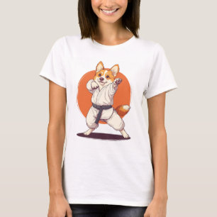 Karate Corgi � Kampfsport Hund T-Shirt
