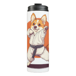 Karate Corgi � Kampfsport Hund Thermosbecher