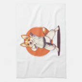 Karate Corgi � Martial Arts Dog Geschirrtuch (Vertikal)