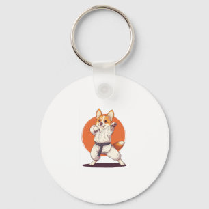 Karate Corgi � Martial Arts Dog Schlüsselanhänger