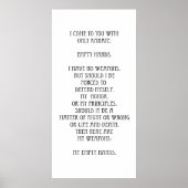 KARATE CREED POSTER (Vorne)