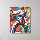 Karate Cubism Canvas Print Leinwanddruck (Vorderseite)