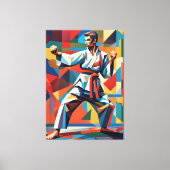 Karate Cubism Canvas Print Leinwanddruck (Vorderseite)