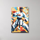 Karate Cubism Canvas Print Leinwanddruck (Vorderseite)