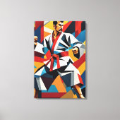 Karate Cubism Canvas Print Leinwanddruck (Vorderseite)