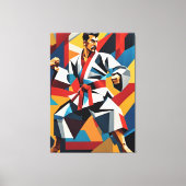 Karate Cubism Canvas Print Leinwanddruck (Vorderseite)