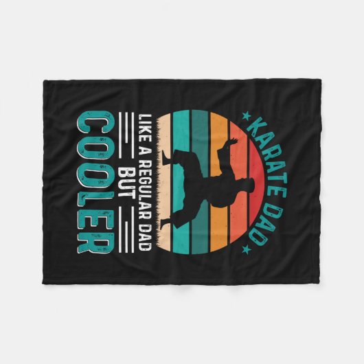 Karate Dad Fleecedecke (Vorderseite (Horizontal))
