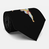 Karate, das mit farbigen Gurten tritt Krawatte (Gerollt)