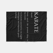 Karate-Definition - Lustige sarkastische Karate-Er Fleecedecke (Vorderseite (Horizontal))