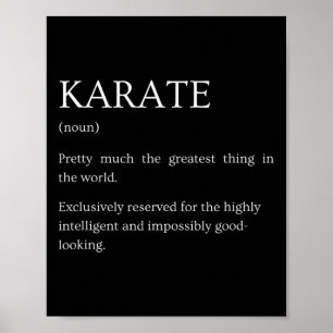 Karate-Definition - Lustige sarkastische Karate-Er Poster