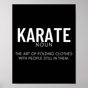 Karate-Definition Lustiger Karateka Poster