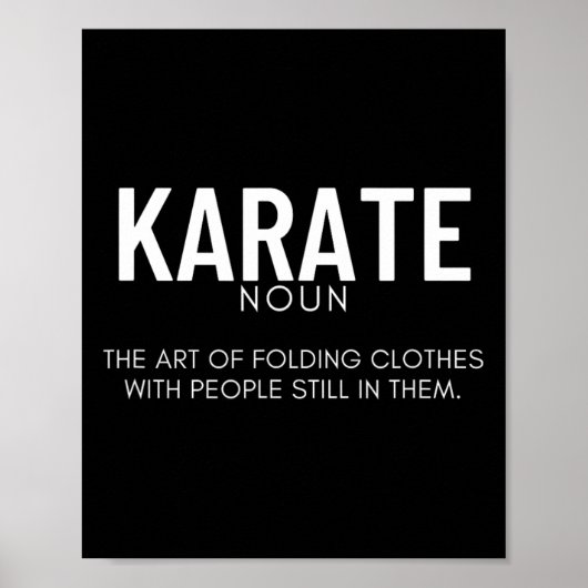 Karate-Definition Lustiger Karateka  Poster (Vorne)